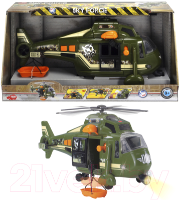 Вертолет игрушечный Dickie Военный вертолет с лебедкой / 203308363