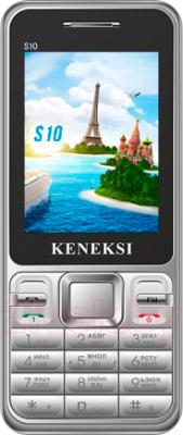 Мобильный телефон Keneksi S10 (серебристый) - общий вид