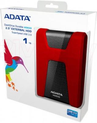 Внешний жесткий диск A-data DashDrive Durable HD650 500GB (AHD650-500GU3-CRD) - упаковка
