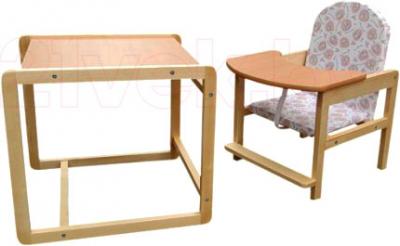 Стульчик для кормления Апельсиновая зебра Непоседа-8-Эко (сосна) - стол и стул