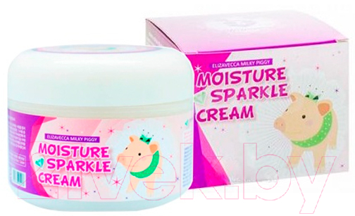Крем для лица Elizavecca Milky Piggy Moisture Sparkle Cream увлажняющий для сияния кожи (100мл) — фото 2