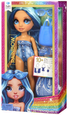 Кукла с аксессуарами Rainbow High Swim Скайлер Брэдшоу / 42671 (голубой)