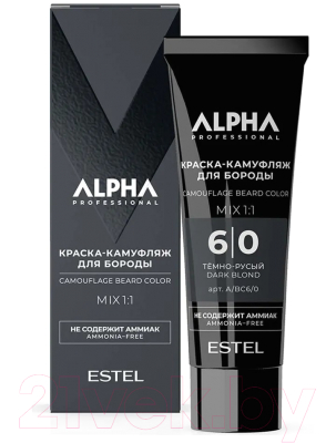 Краска для бороды Estel Alpha Pro 6/0 (40мл)