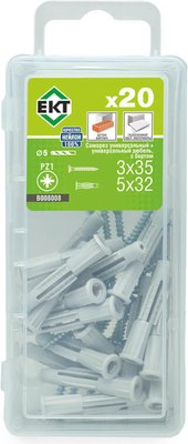 Дюбель универсальный ЕКТ 5х32 / B008008 (20шт) - 