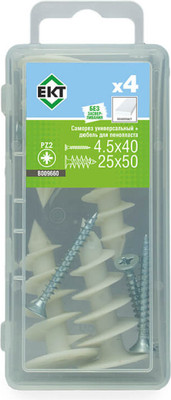 Дюбель универсальный ЕКТ 4.5x40 / B009660 (4шт) - 
