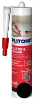 Герметик силиконовый Plitonit PlitoSil Premium санитарный (310мл, черный) - 