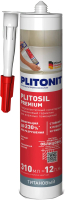 Герметик силиконовый Plitonit PlitoSil Premium санитарный (310мл, титановый) - 