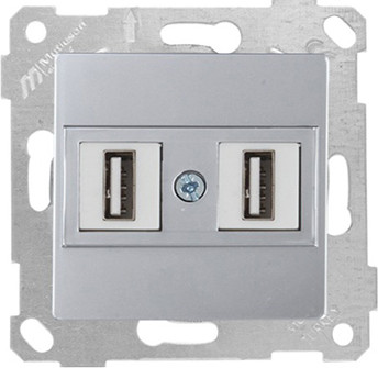 Розетка Mutlusan Rita 2200-456-0182 (нержавеющая сталь) -