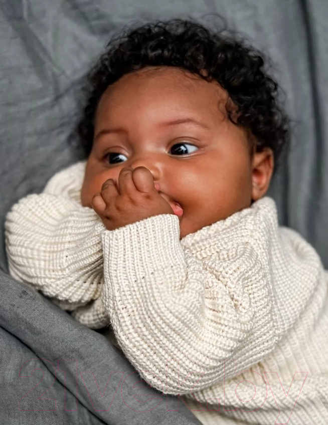 Джемпер для малышей Amarobaby Pure Love Buddy / AB-OD23-PLB26/33-98 (молочный, р.98) — фото 5