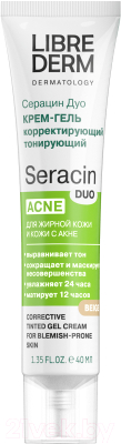 Тональный крем Librederm Серацин Дуо корректирующий тон бежевый (40мл)