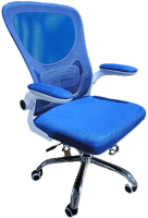 Кресло офисное Mio Tesoro Ноэми (голубой/белый) - 