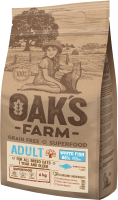 Сухой корм для кошек Oak's Farm Беззерновой для взрослых кошек. Белая рыба (6кг) - 