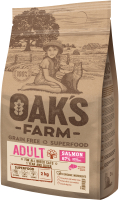 Сухой корм для кошек Oak's Farm Беззерновой для взрослых кошек. Лосось (2кг) - 