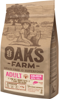 Сухой корм для кошек Oak's Farm Беззерновой для взрослых кошек. Лосось (6кг) - 
