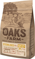 Сухой корм для кошек Oak's Farm Беззерновой для взрослых стерилизованных кошек. Лосось и криль (2кг) - 