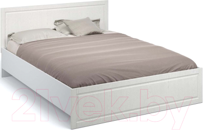 Двуспальная кровать Империал Лацио 160 ПМ (белое дерево)