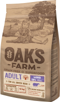 Сухой корм для собак Oak's Farm Беззерновой для взрослых собак всех пород. Ягненок (12кг) - 
