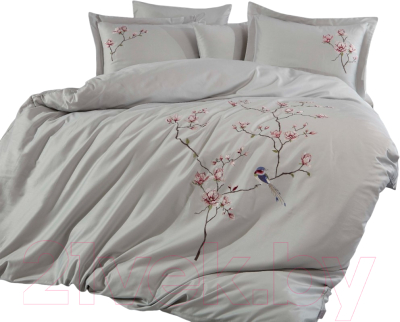 Комплект постельного белья Dantela Vita Huma с вышивкой 200x220 / 11837 (мятный)