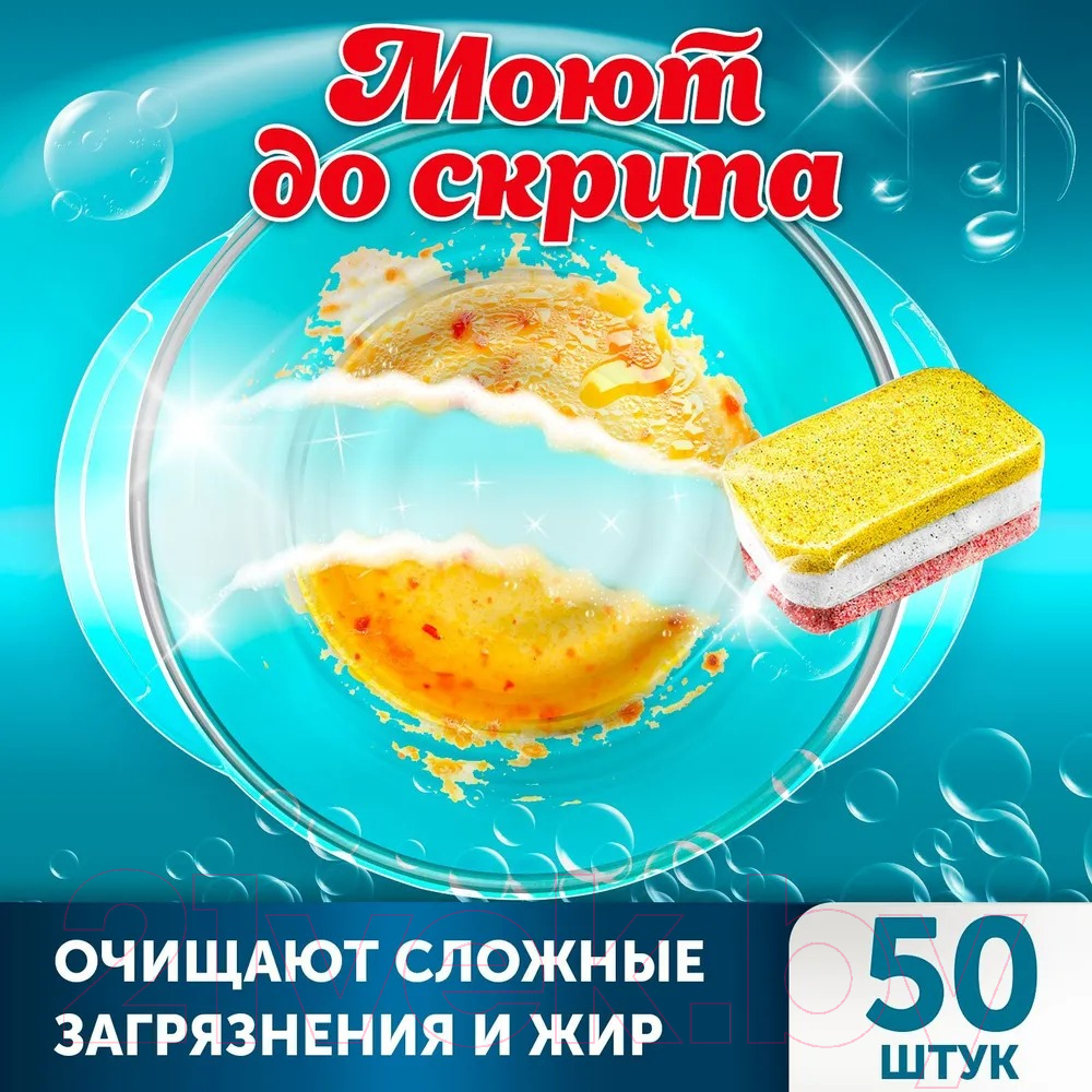 Таблетки для посудомоечных машин SANITA 50шт — фото 5