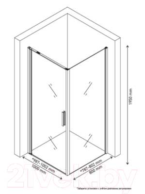 Душевой уголок Berges Legos LS-1 100x80 / 061036