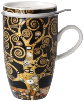 Кружка Goebel Artis Orbis Gustav Klimt. Дерево жизни / 67-072-03-1 (с крышкой и ситечком) - 