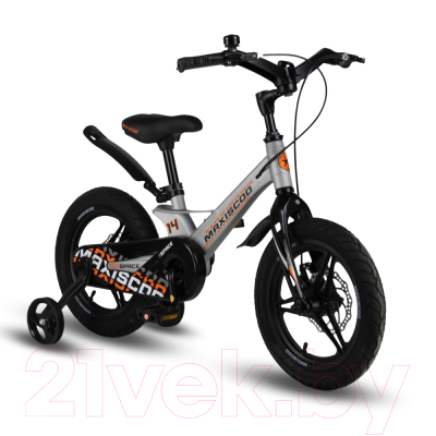 Детский велосипед Maxiscoo Space Deluxe Plus 14 2024 / MSC-S1433D (серый жемчуг)