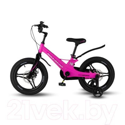 Детский велосипед Maxiscoo Space Deluxe 16 2024 / MSC-S1632D (ультра-розовый матовый)