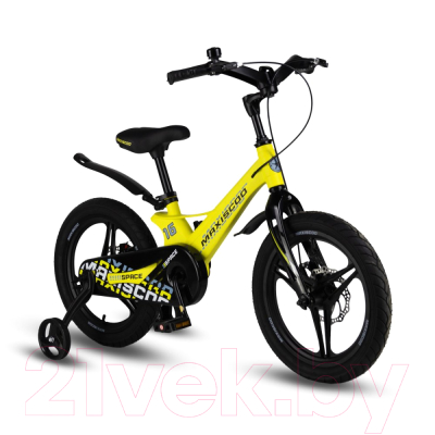 Детский велосипед Maxiscoo Space Deluxe 16 2024 / MSC-S1635D (желтый матовый)