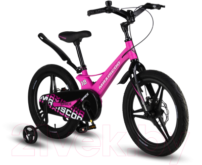 Детский велосипед Maxiscoo Space Deluxe 18 2024 / MSC-S1832D (ультра-розовый матовый)