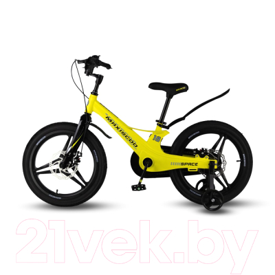 Детский велосипед Maxiscoo Space Deluxe 18 2024 / MSC-S1835D (желтый матовый)