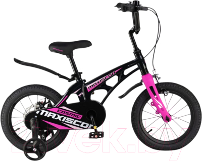 Детский велосипед Maxiscoo Cosmic Стандарт Плюс 14 2024 / MSC-C1432 (черный жемчуг)