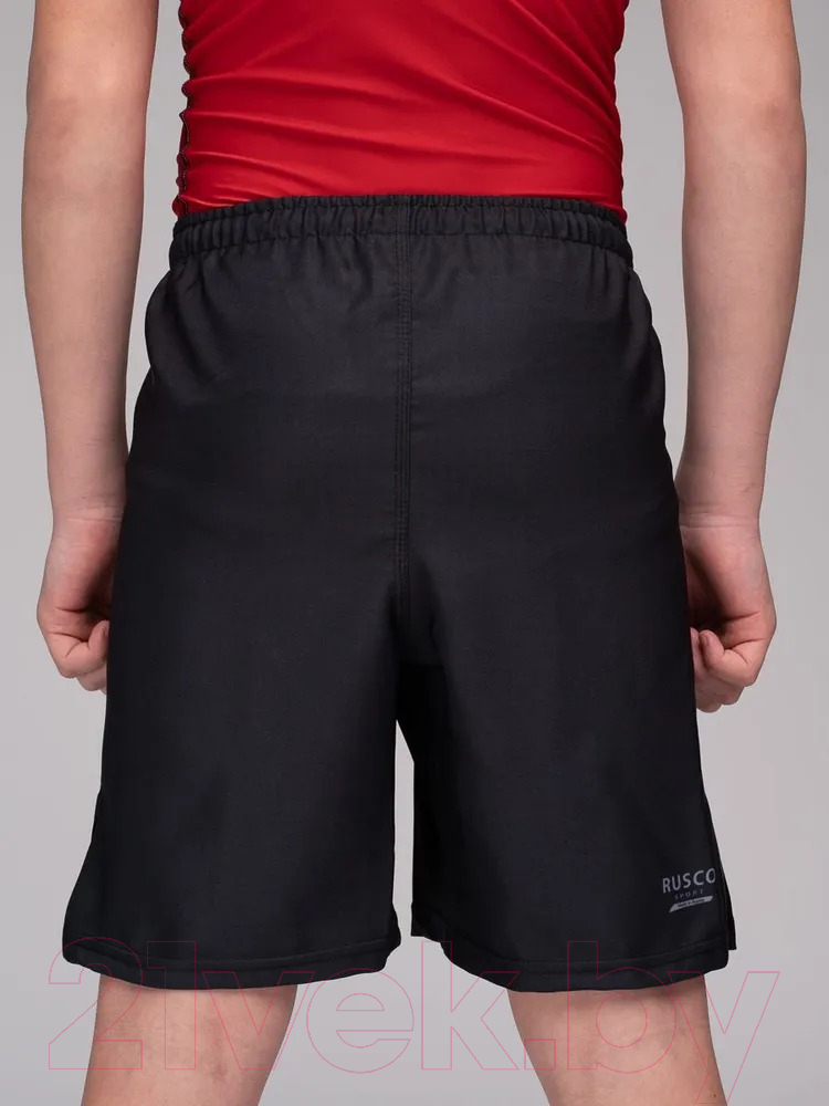 Шорты для единоборств RuscoSport Only Black детские для ММА (2XL) — фото 4