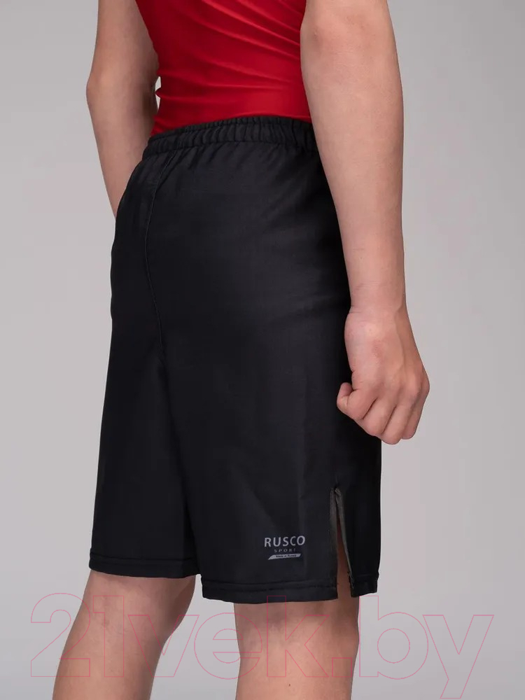 Шорты для единоборств RuscoSport Only Black детские для ММА (2XL) — фото 5