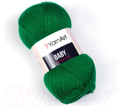 Набор пряжи для вязания Yarnart Baby 100% акрил 150м / 338 (5 мотков, зеленая трава)