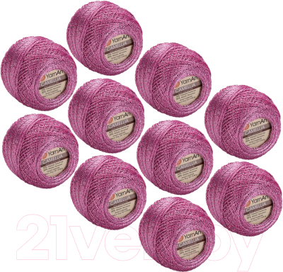 Пряжа для вязания Yarnart Camellia 70% полиэстер, 30% металлик 190м / 415 (10шт, светло-фиолетовый)