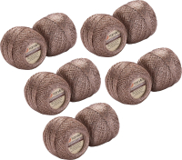 Пряжа для вязания Yarnart Camellia 70% полиэстер, 30% металлик 190м / 418 (10шт, бежевый) - 