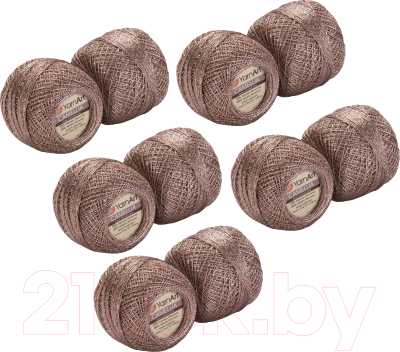 Пряжа для вязания Yarnart Camellia 70% полиэстер, 30% металлик 190м / 418 (10шт, бежевый)