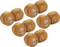 Пряжа для вязания Yarnart Camellia 70% полиэстер, 30% металлик 190м / 419 (10шт, золотой) - 