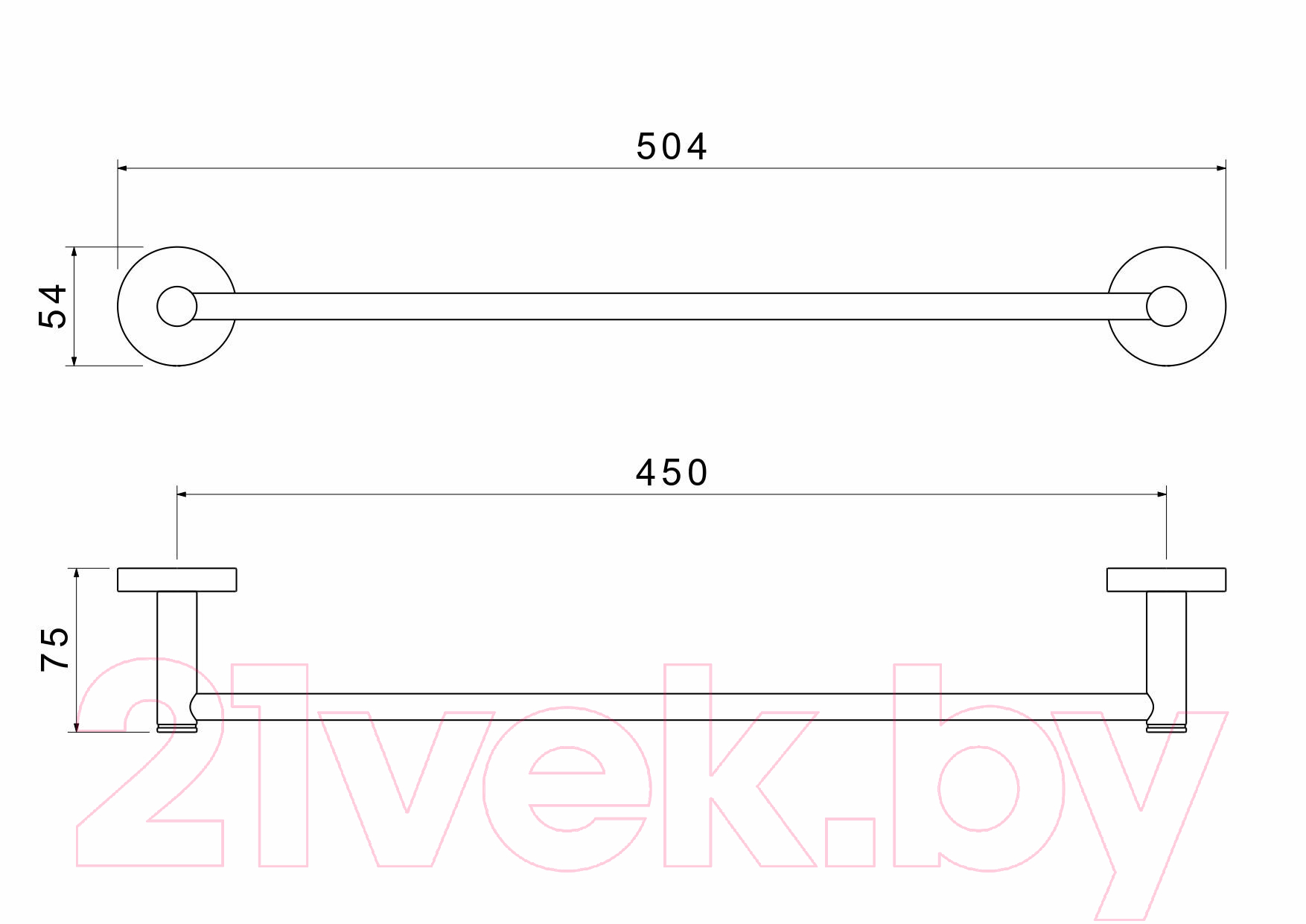 Держатель для полотенца Aquatek Европа AQ4120MB