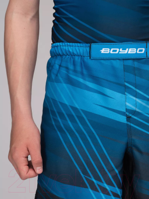 Шорты для единоборств BoyBo Challenger детские для ММА (XL, blue)