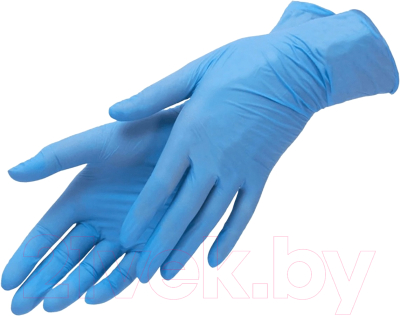 Перчатки одноразовые Merida Нитриловые неопудренные (M, 100шт, синий)