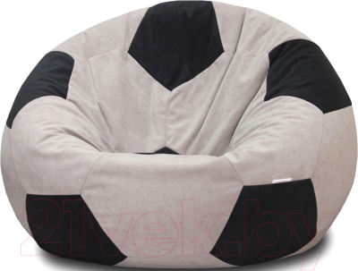Бескаркасное кресло Kreslomeshki Футбольный мяч XXXL / MV-100x100-SC (серый/черный)