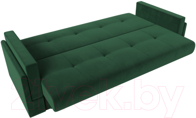 Диван Лига Диванов Лига-015 / 117897 (велюр зеленый/подушки велюр зеленый)