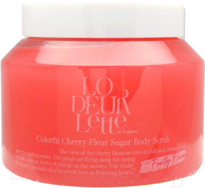 Скраб для тела L'odeurlette In England Colorfit Cherry Fleur Sugar Scrub (500г)