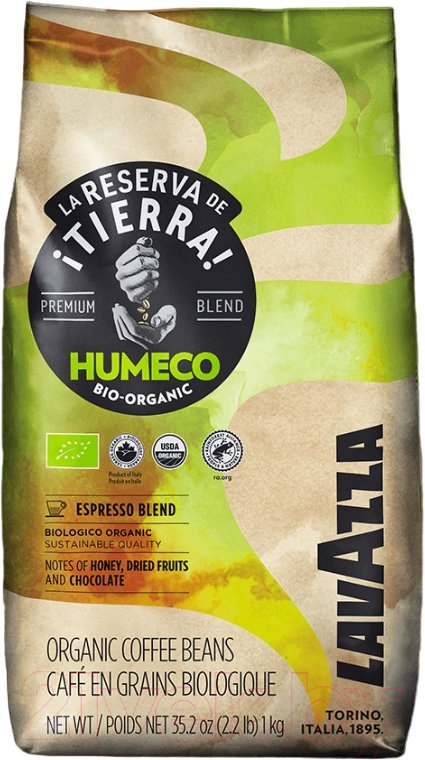 Кофе в зернах Lavazza La Reserva de Tierra Humeco Bio-Organic Espresso Blend
