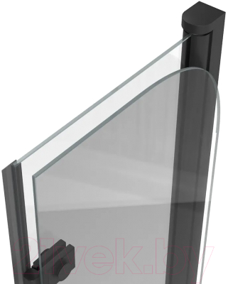 Стеклянная шторка для ванны Teymi Anni 80x140 / T00277 (прозрачное стекло/черный матовый)
