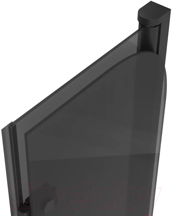 Стеклянная шторка для ванны Teymi Anni S 80x140 / T00278 (тонированное стекло/черный матовый) — фото 4
