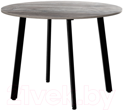 Обеденный стол Millwood Шанхай Л18 D1100 (сосна пасадена/металл черный)