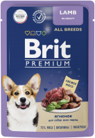 Влажный корм для собак Brit Для взрослых собак всех пород с ягненком в соусе / 5053421 (85г) - 
