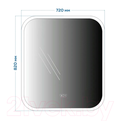 Зеркало Teymi Solli 70x80 / T20205SA (подсветка, сенсор, антипар)